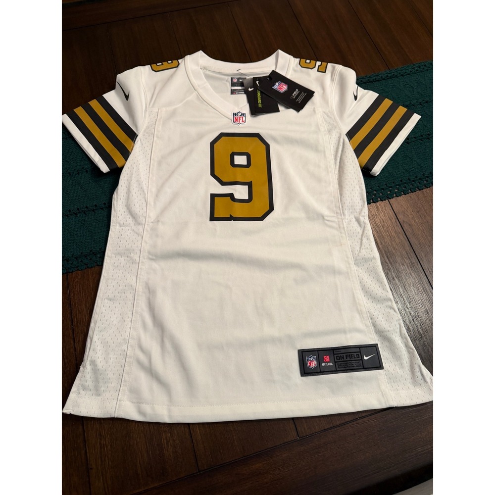 Nike New Orleans Saints Drew Brees 9 NFL Jersey Womens Small White 87NW-NS2A